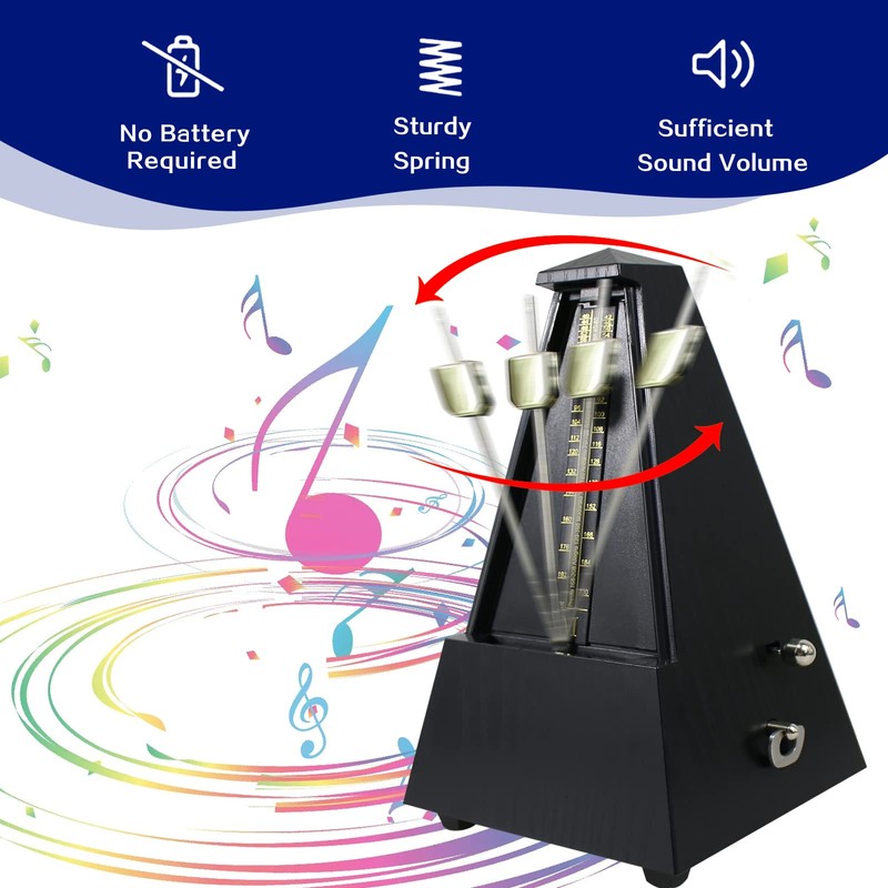 Mechanical metronome, universal music timer for piano, guitar, drums, violin