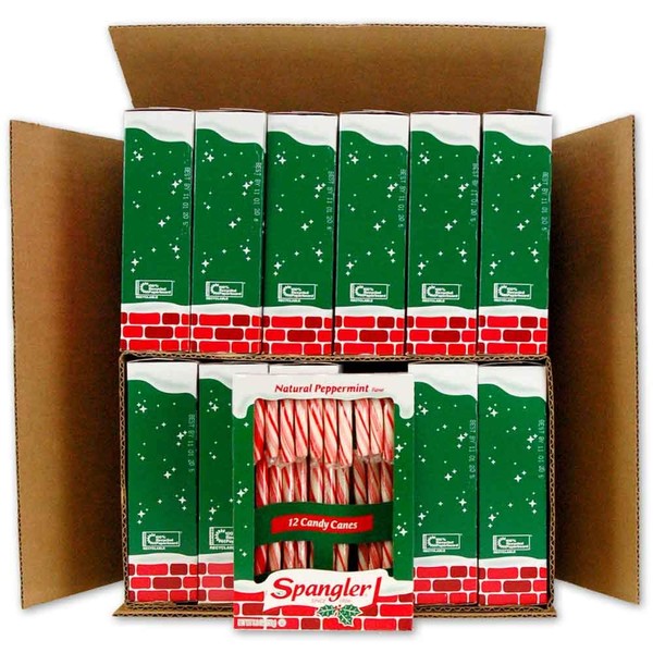 Spangler Peppermint Candy Canes 12-12 count boxes