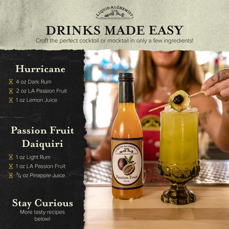 Jarabe líquido de fruta de la pasión de Alchemist, (12