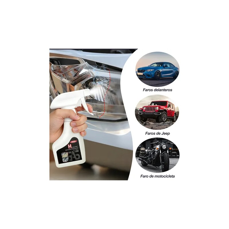 Alta Calidad Restaurador De Faros Kit Para Pulir Faros 190ml
