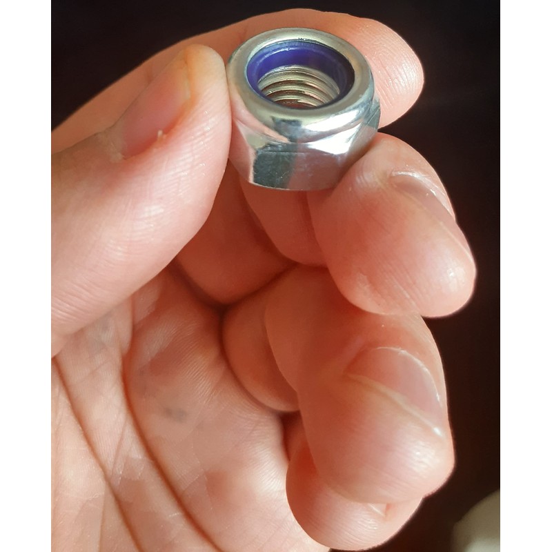 M12 Nyloc Hex Nut Locking Metal Steel Sheet Zinc Plated