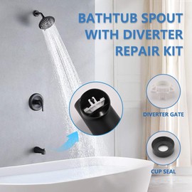 PROOX Cup Seal & Diverter Gate, Bathtub Spout with Diverter Repair Kit, Tub Spout Replacement Parts