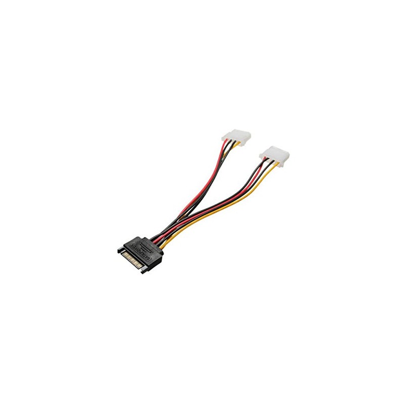 axGear SATA Power 15 pin to Dual 4-pin Molex Conncetor