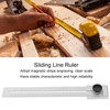 Sliding Line Ruler Accuracy Scribing Woodworking Parallel Carbon Steel Measuring