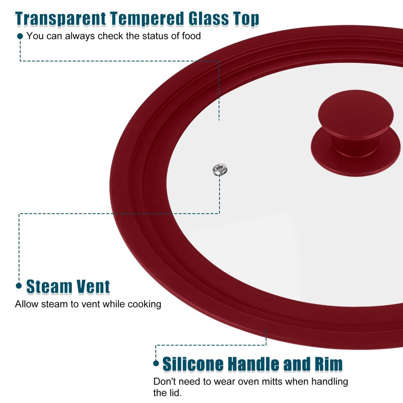 Universal Lid for Pots Pans and Skillets, 2 Pack Pan