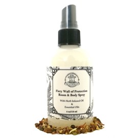 Fiery Wall of Protection Spray 4 oz | Spiritutal Protection, Negative Energy, Curses, Hexes, Jinxes Rituals | Hoodoo Voodoo Wicca Pagan