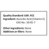 NuSci Ascorbic Acid Vitamin C Pure Powder USP & FCC