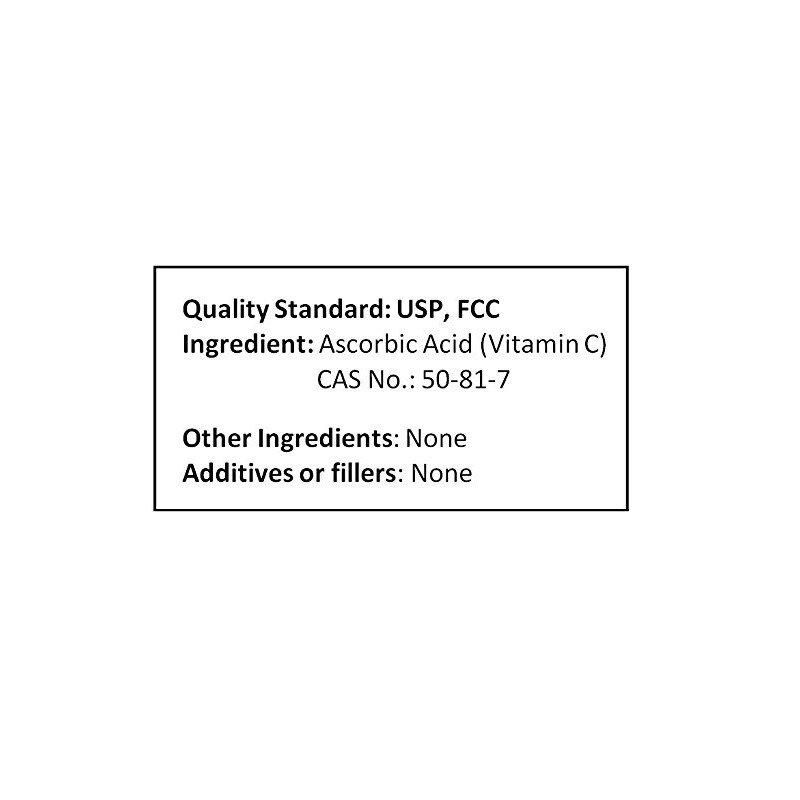 NuSci Ascorbic Acid Vitamin C Pure Powder USP & FCC
