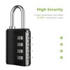 KeeKit Combination Lock, Resettable 4 Digit Combination Padlock with Keys,