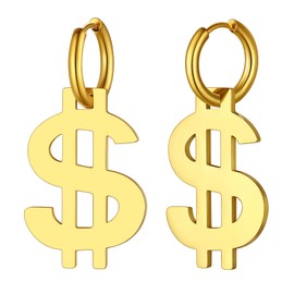 Richsteel Stainless Steel Stud Earrings for Men Boys Skull Hoop Earrings Punk Earrings Skull Skeleton Jewellery for Birthday Father's Day, Stainless Steel