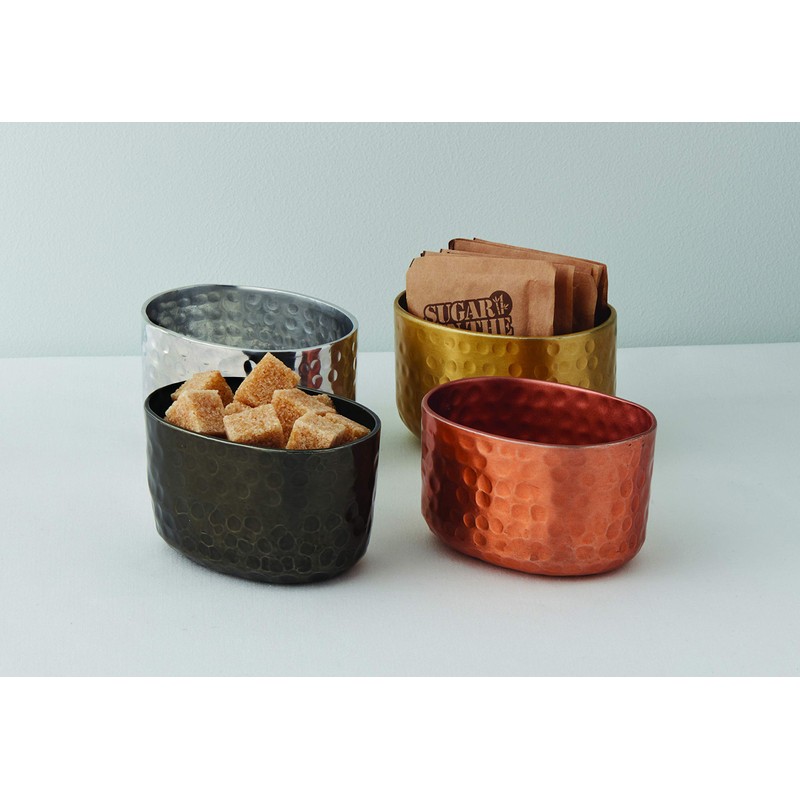 American Metalcraft ASPC Hammered Aluminum Sugar Packet Holder, Copper, 6-Ounces