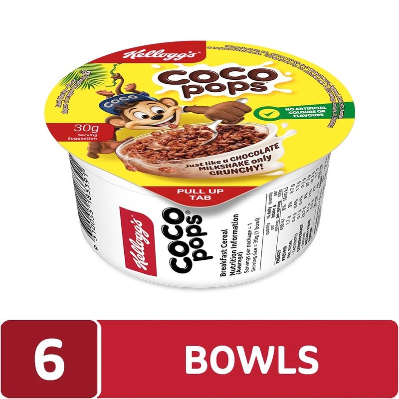 Kellogg's Coco Pops Travel Bowl 30 g (Pack of 6)