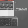 Wireless Keyboard BT3.0 102 Keys Ergonomic Scissor Switch Rechargeable Office
