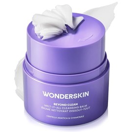 Wonderskin Cleansing Balm - Melt It All Balm to Milk Makeup Remover, Gentle Hydrating Face Cleanser with Centella and Chamomile