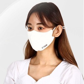 Single Nose Wire Adjustable Strap Mask - Customize Nose Fit & Straps for Golf, Fitness, Soccer & Sports Sports Mask M/White 2ea