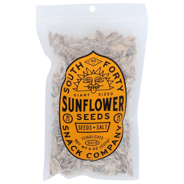 SOUTH 40 SNACKS Giant Sunflower Seeds with Salt, 8 OZ