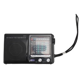 Portable Multi Band Radio FM MW SW, Built in Chip Elderly Emergency Radio, Excellent Reception, Compact and Portable with Antenna, for Fishing Camping, Easy to Use