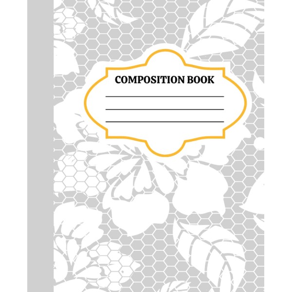 Composition Notebook- Lilac Lace Overlay: 120 Lined Pages
