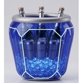 Inflatable Pool Bar with LED Light, Inflatable Floating Cooler
