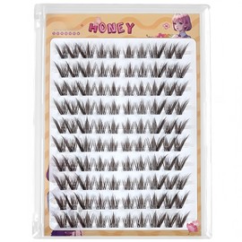 100Pcs Brown Cluster Lashes Wispy Individual Eyelashes Clusters，Curl Individual Lashes Extensions 8-16MM Fluffy Cluster Lash