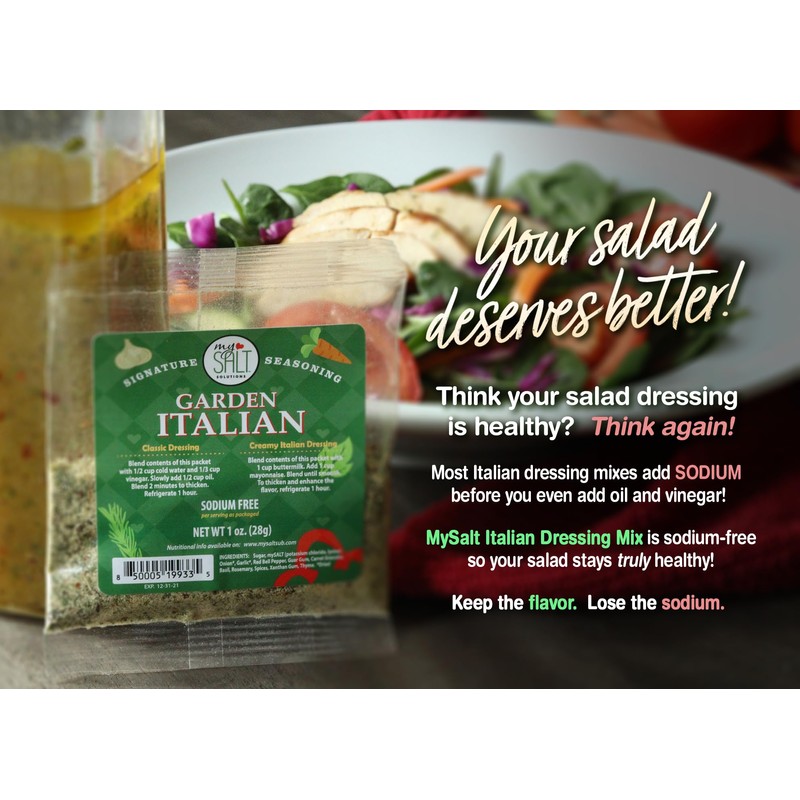 MySALT Garden Italian Salad Dressing Mix 3 pack – Sodium