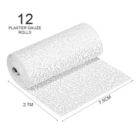 CUNQN Plaster Cloth Rolls Plaster Cast Bandage Kit 12 Pack of Bandages for Art Crafts Modelling Moulds