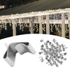 MOROBOR 60PCS Gutter Hooks, Small Galvanized Clips for Hanging Outdoor