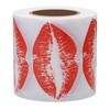 HYBSK 300pcs Kiss Lips Stickers Removable Clear Hot Rave Red