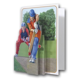 Cricket - Sport - a 3D Pop Up Greeting Card from The Pictoria Press
