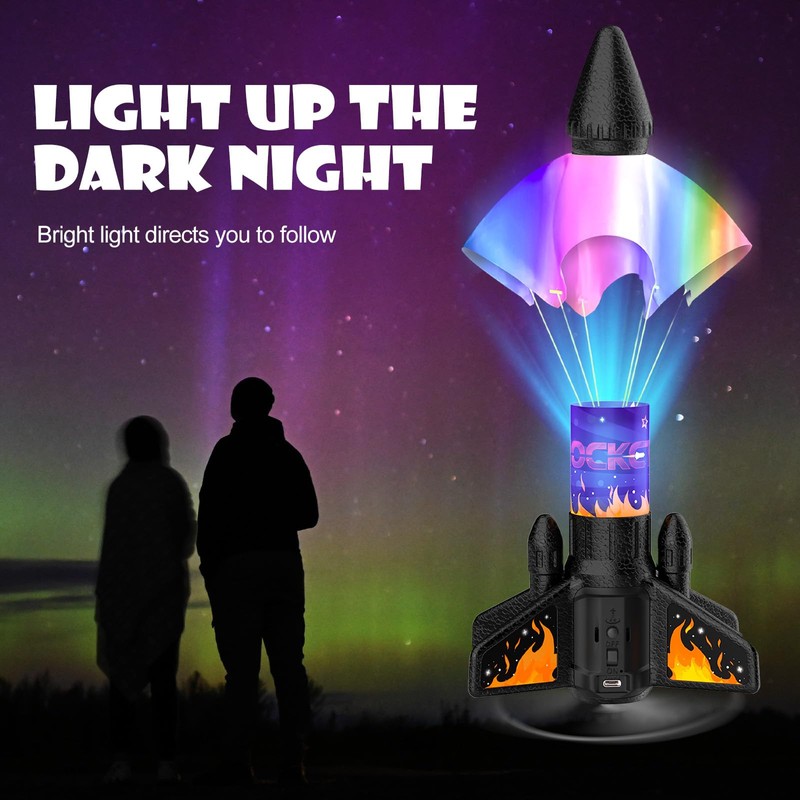 Ovaasy Rocket Launcher for Kids, 200 ft Self Launching Motorized
