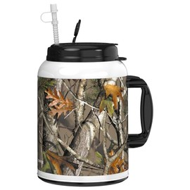 Mugs N Coffee 100 oz Travel Mug – Next Camo Mug – Double Wall Insulated – BPA-Free, Leak-Resistant – Includes 15” Reusable Straw – Made in USA
