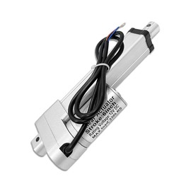 Aflle Racing 4" Inch (100mm) Stroke 12V Silent Electric Linear Actuator 330lbs (1500N) Load Capacity 10mm/s IP55 Waterproof Silver Aluminum
