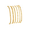 KunJoe Dainty Gold Chain Bracelets for Women Stack, Gold Jewelry