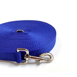 Dog Training Lead 5ft 1.5 Metre Leash Horse Lunge Line Tracking Recall Obedience In 25mm Polypropylene Webbing (Royal Blue)