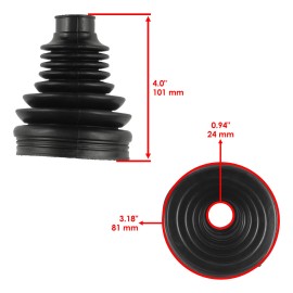 Caltric 2 Rear Axle Inner And Outer CV Boot Kits for Polaris RZR 4 800 EFI 2010