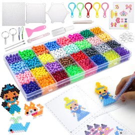 Liangding Non-Iron Fuse Beads Kit 4400 Pcs Beads in 32 Colors Unlimited Creativity Starter Kit, for Craft for Girls and Boys ﻿