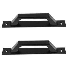 ZONADAH Pack of 2 Aluminum Alloy Sliding Door Handle, for Balcony Glass Door Handle Bathroom Closet Wood Door Handle Warehouse Door Garden Door Handle Modern Metal Handle (Black)