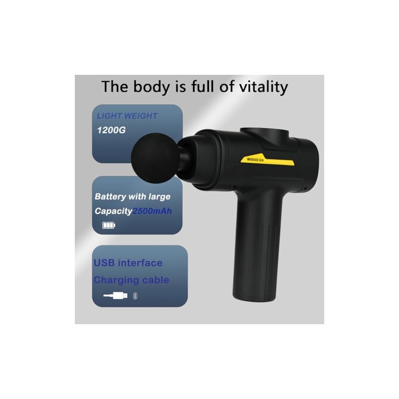 Hqynss Hqynss Deep Tissue Massage Gun: Muscle Percussion Massager with