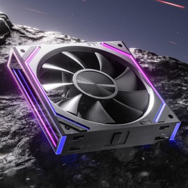 Asiahorse Dawn 120mm Case Fan, ARGB PWM 1850RPM/71CFM Airflow, Forward & Reverse Blade Design, Low Noise, Precision HDB Bearings High Performance UNI PC Fan Modular Daisy Chain