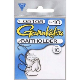 Gamakatsu 5105 Baitholder Hks Loose, 10-Pack, Sz10 Brnz