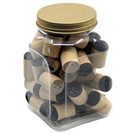 Artoz Stamp Set - Wooden Stamps - Smiley - 40 Pieces - 20 x 28 mm - Mini Stamp - Motif Stamps for Crafts for Invitations, Greeting Cards or Embellishments