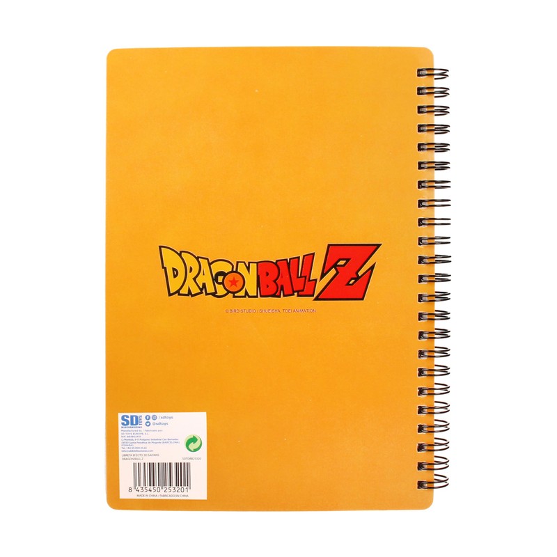 Redstring 3D Dragon Ball Z Saiyans Notebook, Multi-Coloured (RS531135)