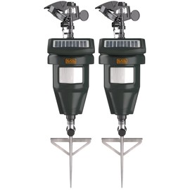 Deer Repellent & Cat Repellent Outdoor Solar Powered Cat Deterrent for Garden Rabbit & Dog Repellent for Yard Motion Activated Sprinkler to Deter Animals 2 Pack