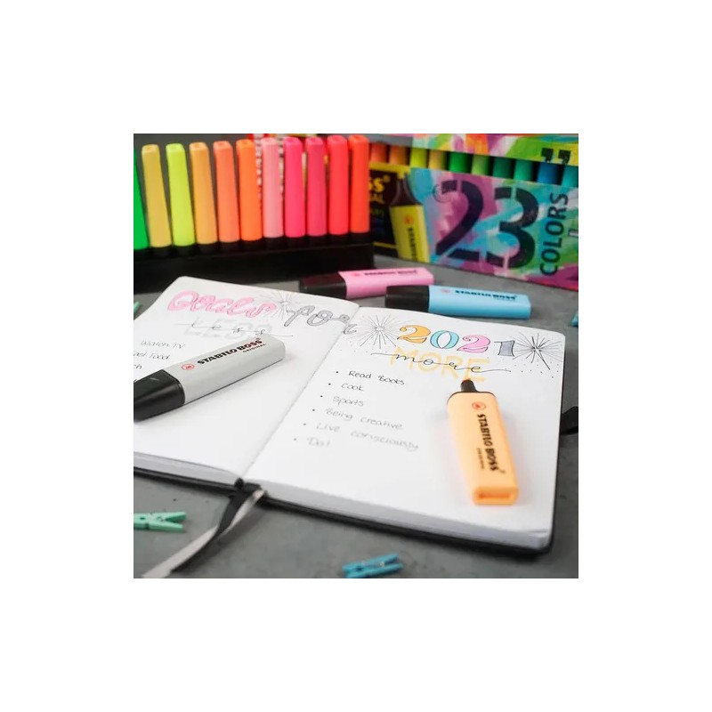 Destacadores Stabilo Boss 23 Colores + Base
