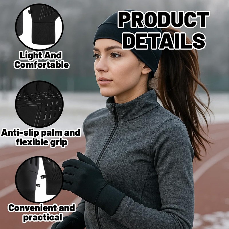 Waterproof Gloves, Touchscreen Fishing Gloves for Men with Flip Cap,