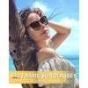 Myiaur Polarised Sunglasses Women's Large UV400 Protection Glasses Classic Mirrored