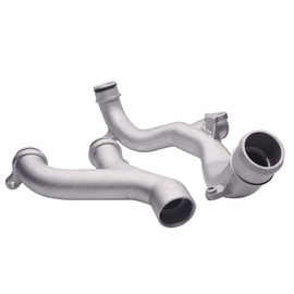 ZYHW Set of 2 Aluminum Thermostat Top Crossover Hose Coolant Pipe Water Outlet Compatible with Range Rover Sport LR4 Velar Discovery/Jaguar XE XF XJ F-Type Replace#:LR092992 LR090630 AJ813917 AJ813865