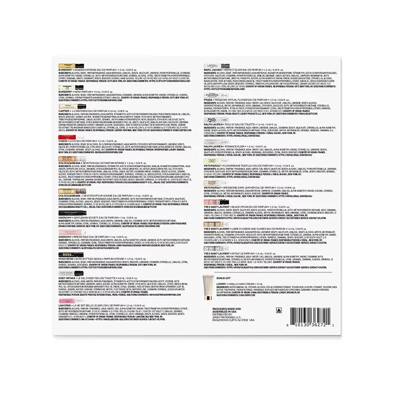 Assorted 21 Pc NEW 2025 Luxury Fragrance Sampler Vials Set,