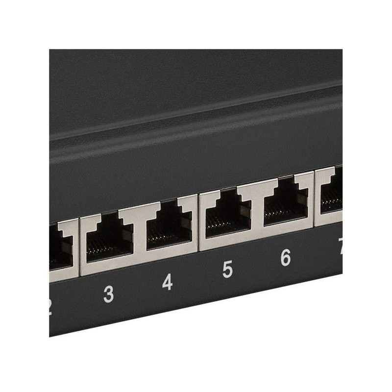 Goobay 93793 CAT 6 25.4cm Length Patch Panel, Black, 12