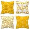 Set of 4 Luxton Home Decoration Yellow Cushion Covers, Soft
